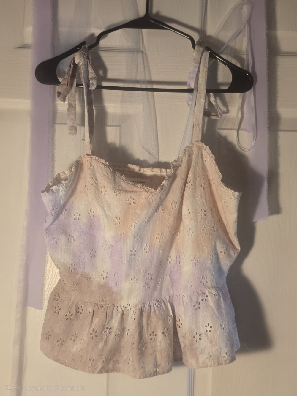 Lucky Brand Eyelet Tie Dye Corset Tank Top